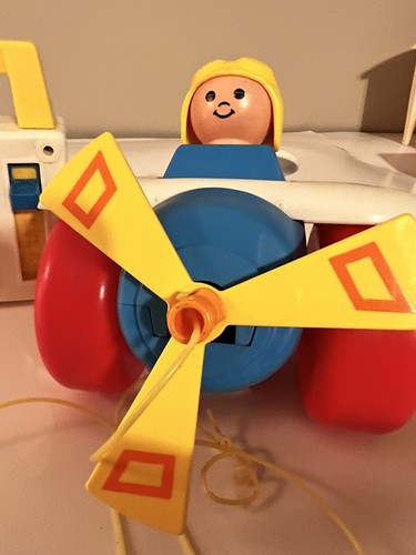 Fisher Price Aereo Pull Giocattolo 1980 E Radio Fisher Price - Foto 8 di 8