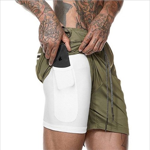 New Mens Soft Sports Running Shorts Gym Training Fitness Bottoms With Pockets AU - Picture 17 of 29