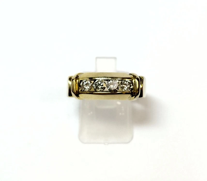 Men'S .60 Carat Diamond 14K Yellow Gold Ring Size 8.75 | Ebay