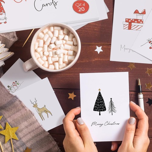 Christmas Cards Boxed with Envelopes, Happy Holidays Cards,Bulk Christmas Cards - Picture 11 of 11