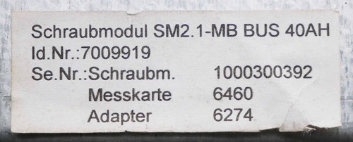 AMT Schraubtechnik SM2.1-MB BUS 40AH 7009919 0369820EC8101 Schraubmodul -used- - Picture 3 of 8