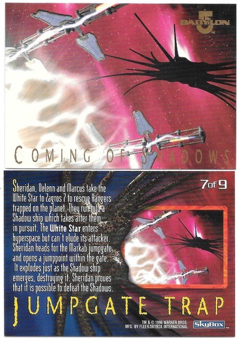 Babylon 5 Coming of Shadows Chase Trading Cards 1996 Fleer NM YOU CHOOSE CARD - Picture 8 of 10