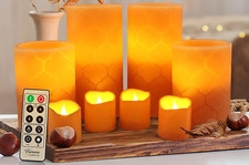 LED Flameless Candles with Remote Control by Furora Lighting-8 Pcs-Ivory Nordic