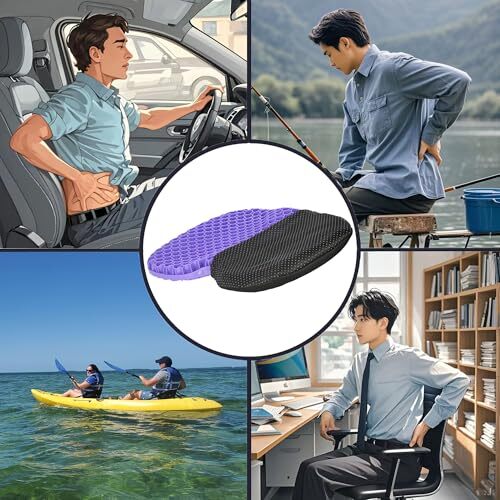 2 pcs Gel Seat Cushion for Kayak - Thick Waterproof Kayak Seat Cushion, Anti - Picture 7 of 8