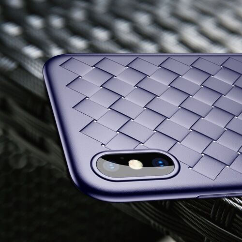 Weave Case For iPhone X/ 8 7 Luxury Ultra Thin Grid Soft Protective Cover - Picture 9 of 10
