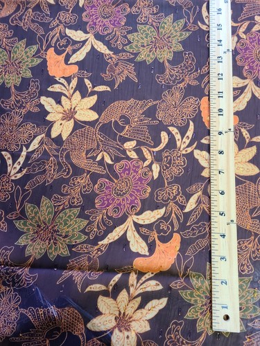 Metallic Lurex Jacquard Chiffon Print Fabric 58" width Sold by the Yard_EF11-3 - Picture 2 of 4