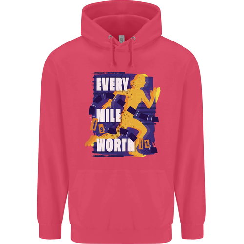 Running Every Mile Cross Country Marathon Runner Childrens Kids Hoodie - Picture 42 of 88