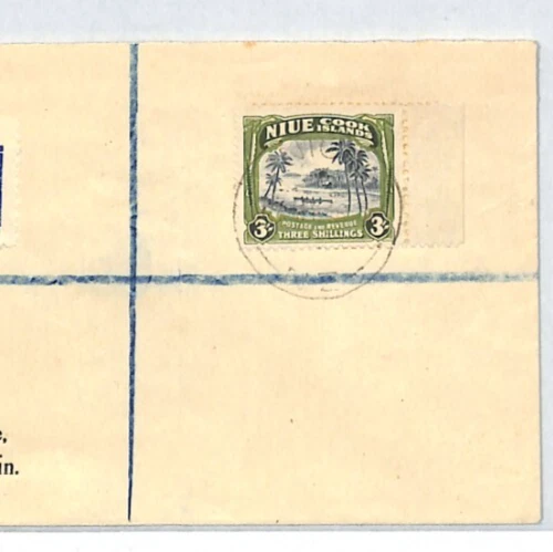 NIUE Islas Cook Cubierta KGVI 3s Barcos Alto Valor Registrados 1946 Gales XJ235 Foto 2 de 4