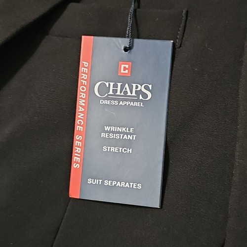 Chaps Black Formal 2-Button Blazer Boys Size 8 Stretch Wrinkle Resistant NWT $70 - Picture 4 of 10