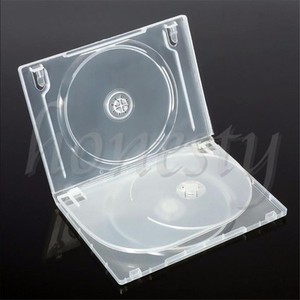 Standard-Clear-3-Disc-Holds-DVD-CD-Case-Movie-Box-Storage-Holder-Cover-14mm