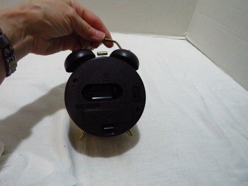 NEWGATE DOUBLE BELL ALARM CLOCK BLACK 6" HIGH - Picture 7 of 9
