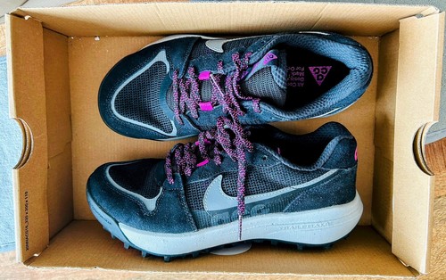 Nike ACG Lowcate Black Hiking Trail Shoes Men's Size UK 4 - Picture 2 of 10