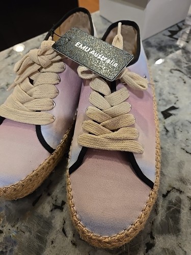 NWT EMU Australia Women's Agonis Organic Espadrille, pink, purple and blue 11 - Picture 2 of 10