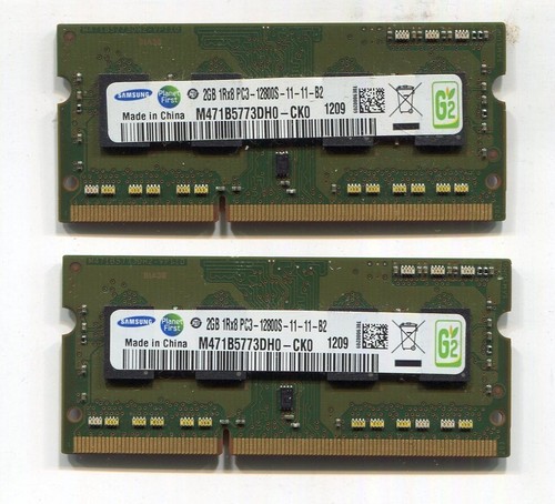 2x Samsung M471B5773DHO-CKO 2GB 1Rx8 PC3-12800S-11-11-B2 Memory RAM Untested - Picture 1 of 1