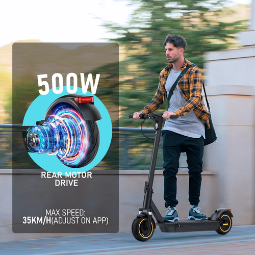 JUICEASE E-Scooter 500W/1000W 10" IP65 35km/h App LCD 45km Alcance Plegable - Imagen 2 de 23