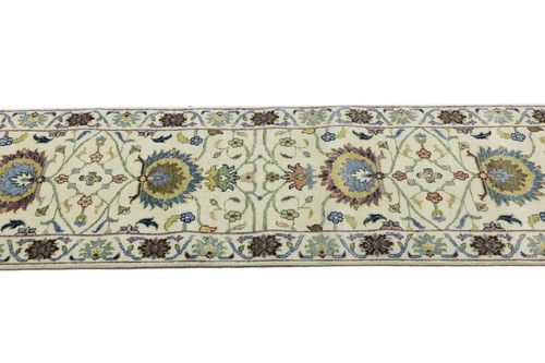 Peshawar Chobi Floral Wool Runner Rug Oriental Hallway Kitchen Carpet 3X8 ft - Picture 7 of 14
