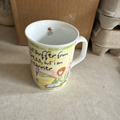 History & Heralding Cup Mug  Porcelain I Do Not Suffer From Stress I m A Carrier