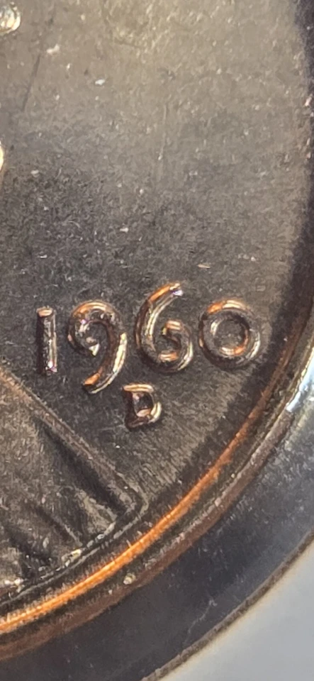 1960 With Nice Obverse Strike Through And RPM!! - Image 3 of 4