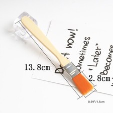 0.59" Width Small Paint Brush Nylon Bristle with Wood Handle Tool 10Pcs