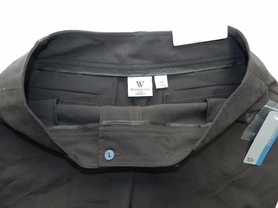 Calça WORTHINGTON feminina tamanho 10P marrom stretch capri's $36 NOVA (ab16) - Imagem 3 de 4