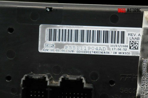 2008-2010 Dodge Challenger SRT Ac Heater Temperature Control Unit P55111904AD - Picture 6 of 6