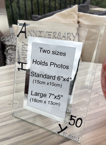 Personalised/Non Personalised 50th Anniversary Frames Port 3 Designs/2 Sizes - Picture 3 of 18