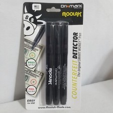 Dri Mark Moolah Counterfeit Dollar Bill Detector 3 Pack Original Smart Money Pen