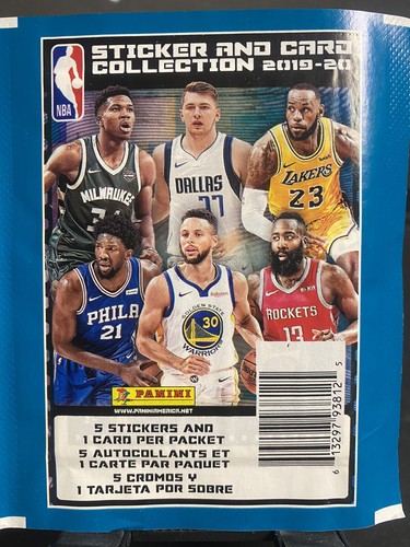 2019 Panini Sticker And Card Collection- Unopened Pack- 5 Stickers, 1 Card Pack