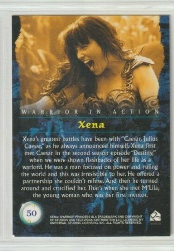 Topps Xenia Warrior Princess Season 4 TV Show Trading Card #50 Lucy Lawless Xena - Picture 2 of 2
