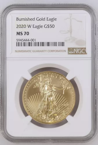 2020-W $50 American Gold Eagle Burnished NGC MS70 Key Date