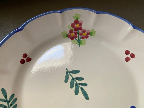 1  Vietri Chapel  Hill Italy 9 7/8” Floral Dinner Plate - Picture 6 of 10