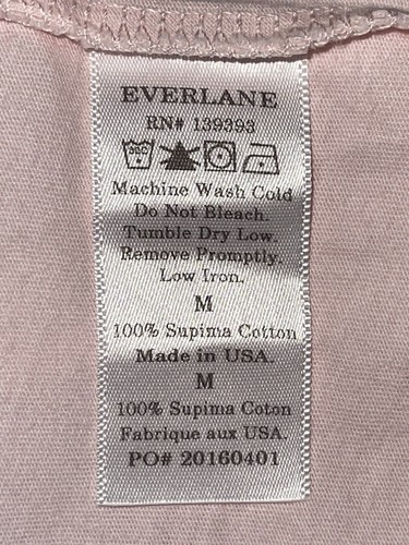 Everlane Size M Pink Crew Neck Short Sleeve T-Shirt - Picture 4 of 4