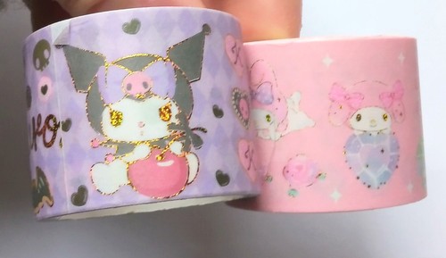 Sanrio *My Melody and Kuromi* 3er Set Bonbonfarben Washi Tapes - Bild 12 von 14