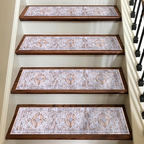 Indoor Stair Treads for Wooden Steps 4 Pack 8" X 30" Non Slip - Picture 4 of 8