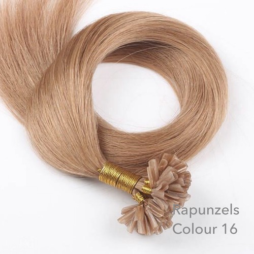U Tip Keratin Fusion Bonding Hair Extensions HUMAN REMY 18" silky RAPUNZELS hair - Bild 13 von 24