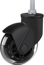 SINGLE  WHEEL ~ 3" Office Chair Wheels Replacement with Threaded Stem 3/8"-16x1