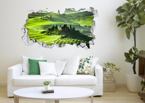 3D Green lawn 475 Wall Murals Stickers Decal breakthrough AJ WALLPAPER AU Lemon - Picture 2 of 5