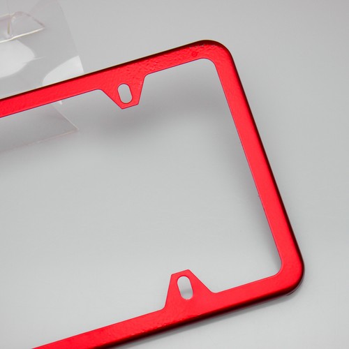 Chevy Slim Powder Coated Candy Red Stainless Steel License Plate Frame Holder 4H - Imagen 3 de 12
