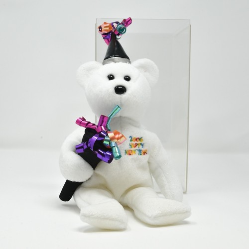 The Beanie Babies Collection White Black New Year Birthday Bear December 31 2005 - Picture 8 of 10