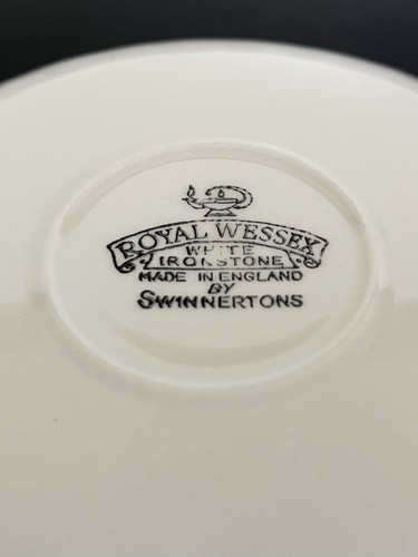 VTG Royal Wessex Swinnertons England CHELSEA WHITE Ironstone 5-3/4” Saucer EUC - Picture 5 of 5