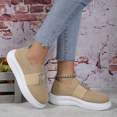 Womens Flatform Sneakers Ladies Slip on Walking Gym Comfy Fashion Chunky Shoes - Picture 8 of 19