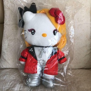 SANRIO-HELLO-KITTY-Yoshikitty-Plush-Doll-Red-Version-Near-Mint-YOSHIKI-X-JAPAN