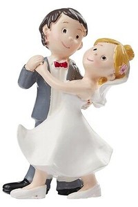 und Tischdeko zur Hochzeit 8,5cm x 6,5cm Torten Brautpaar aus Polyresin