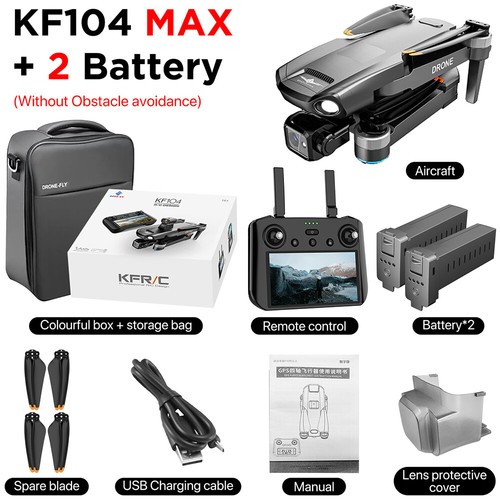 KF104 MAX 4K HD GPS 3-Axis Gimbal Anti Shake 6KM Quadcopter Foldable RC Drone - Picture 31 of 36