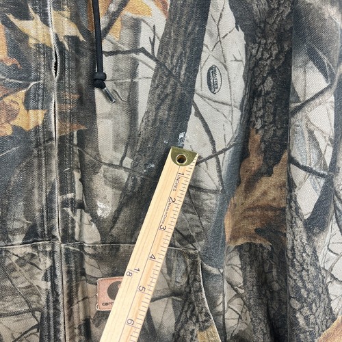VTG Carhartt Realtree Camo Hooded Jacket 2XL J143 Streetwear Workwear *READ* - Picture 11 of 16