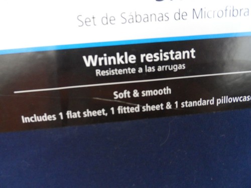 Mainstays Twin 3 pieceset (flat, fitted sheets, standard pillow case) Navy - Picture 5 of 6