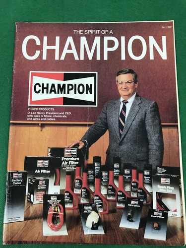 1987 Champion Spark Plug Brochure Guide, Bill Elliott Bobby Rahal, Racing, Indy - Bild 1 von 5