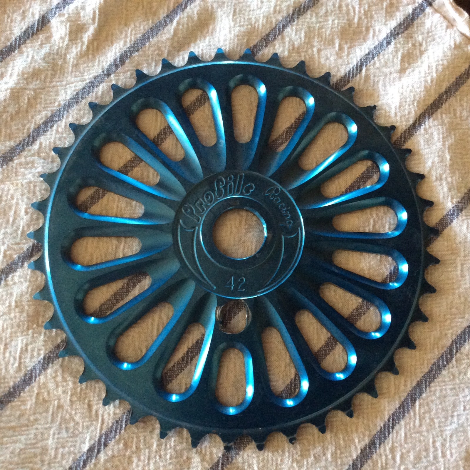 Profile racing imperial Chain Ring 42 T blu nice Profile racing imperial Chain Ring 42 T blu nice