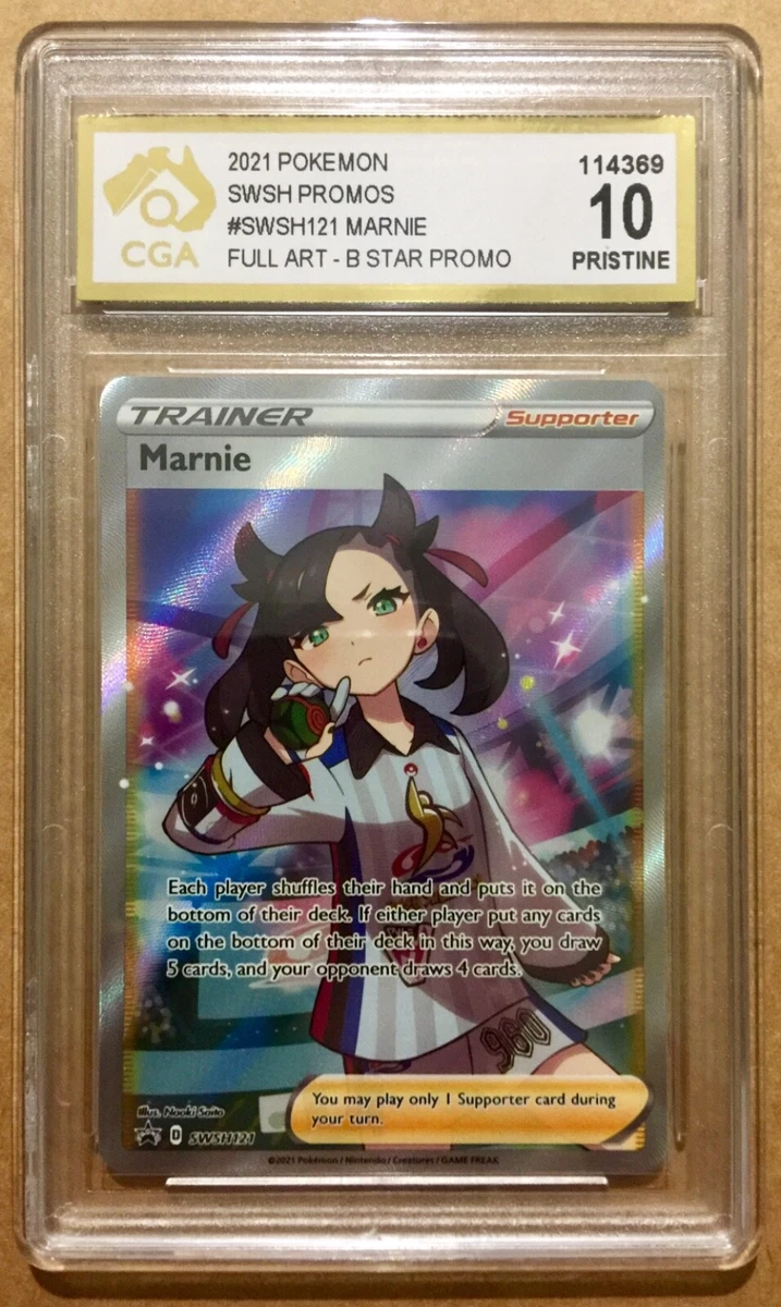 Pokemon English Marnie Full Art promo (PSA 10) 💥CGA10💥 SWSH121