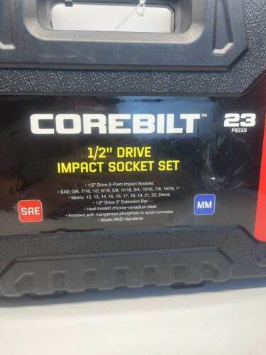 Corebilt 1/2 Drive Impact Socket Set 23 Pieces - Foto 2 di 8